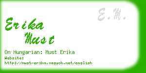 erika must business card